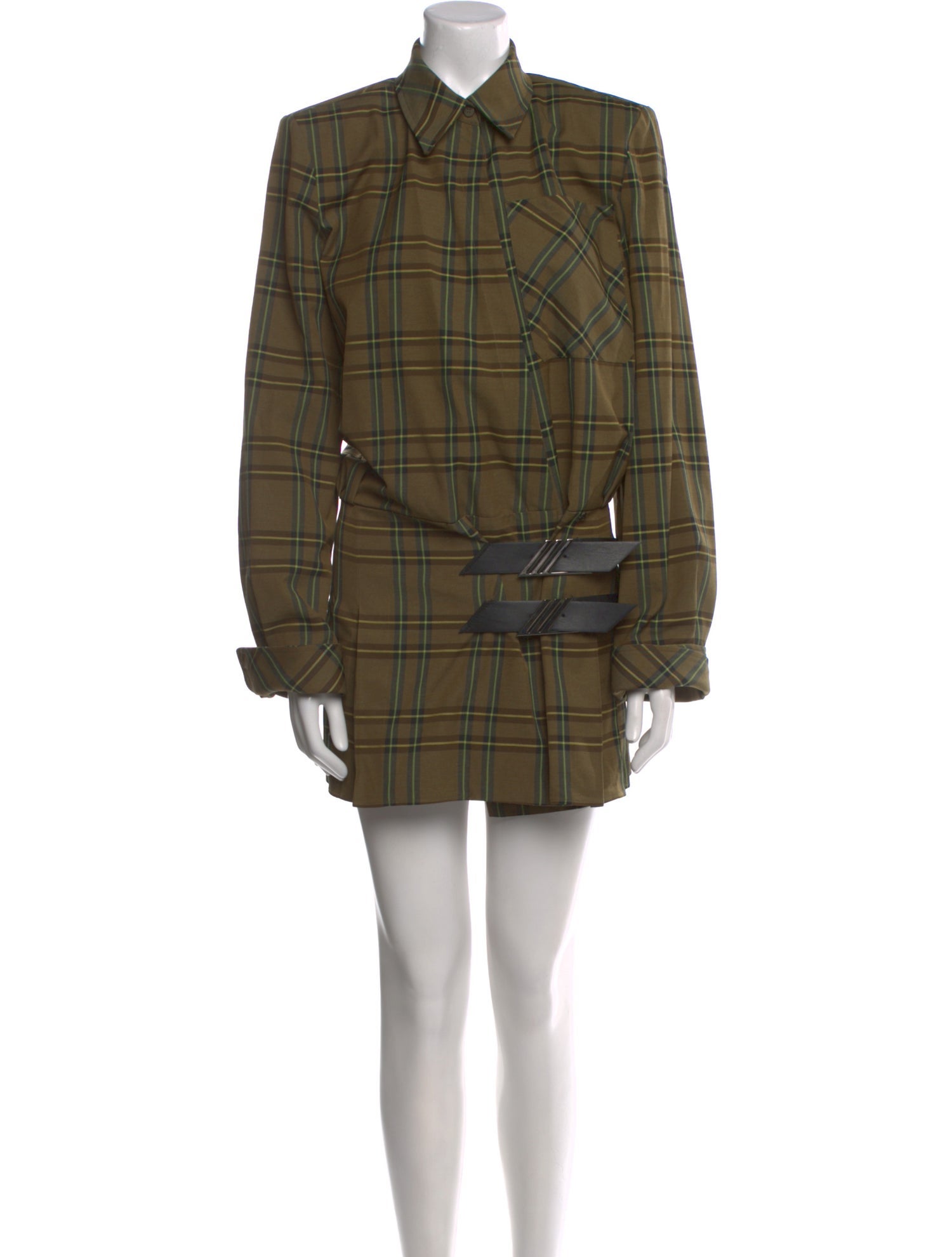 Attico Plaid Print Mini Dress w/ Tags