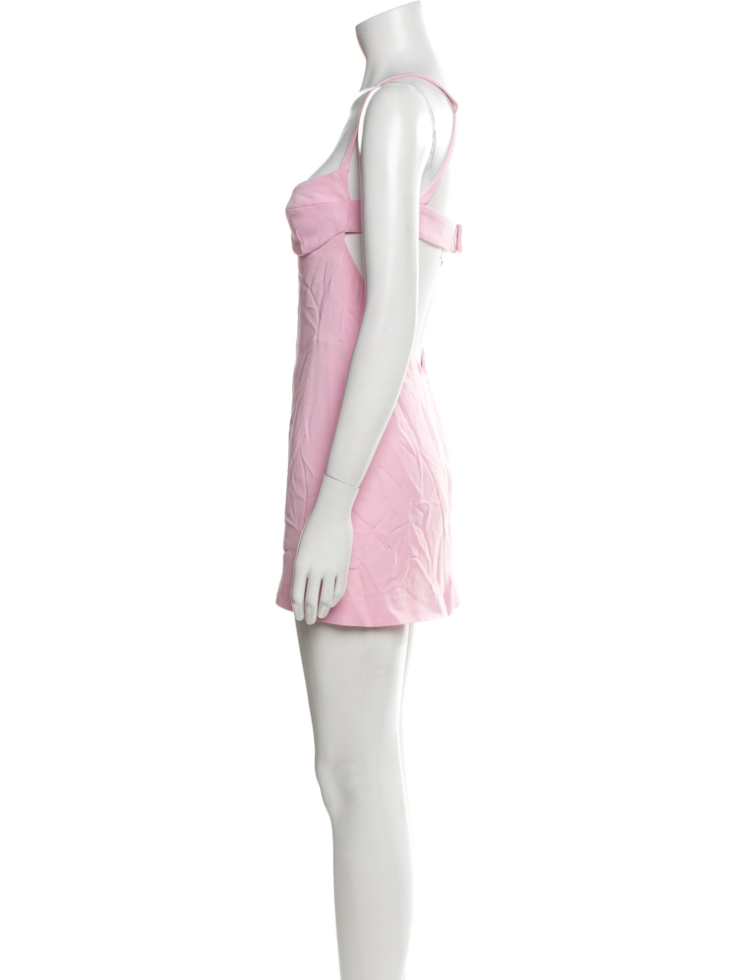 Attico Square Neckline Mini Dress