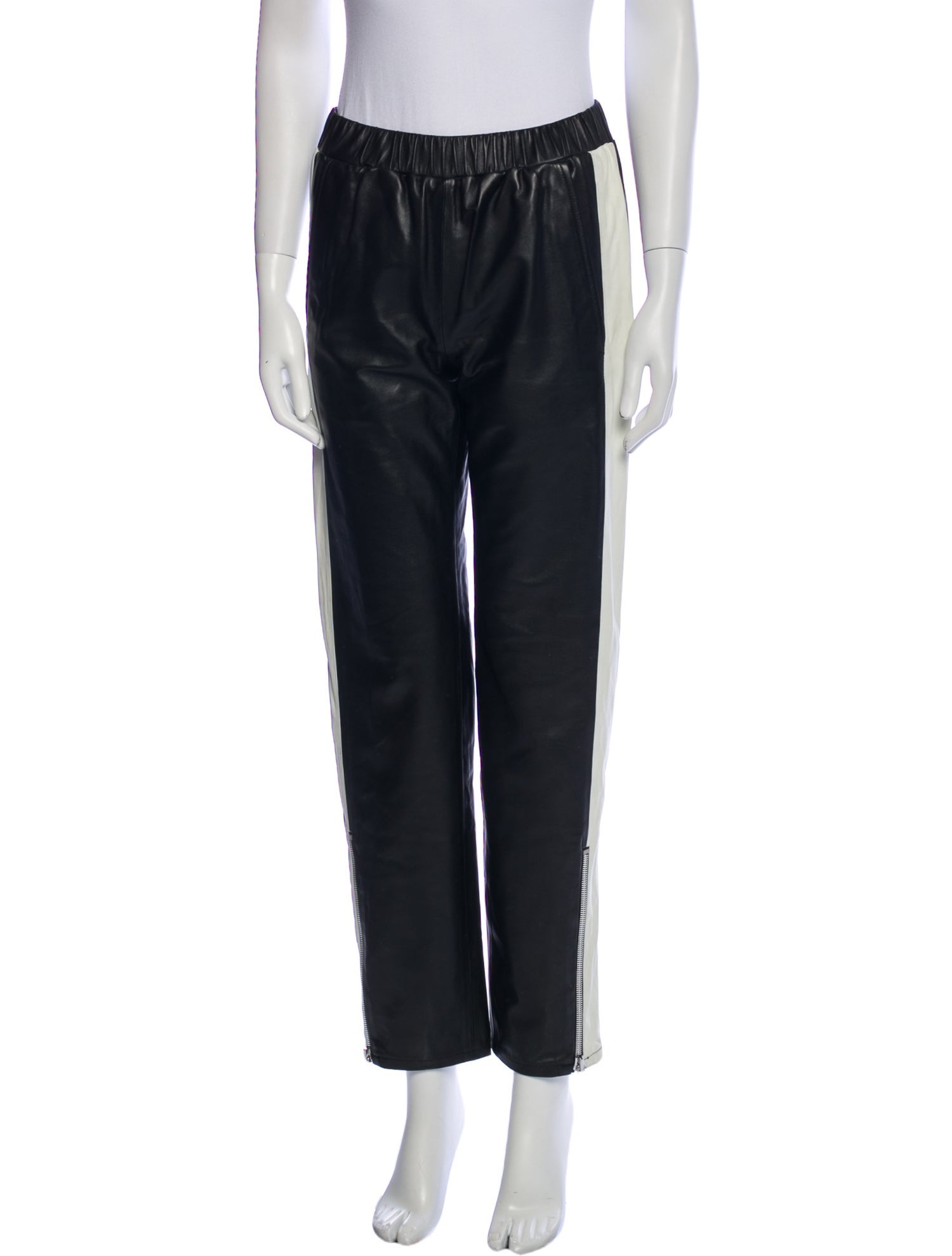 Attico Striped Straight Leg Pants