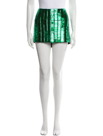 Attico Sequin Embellishments Mini Skirt