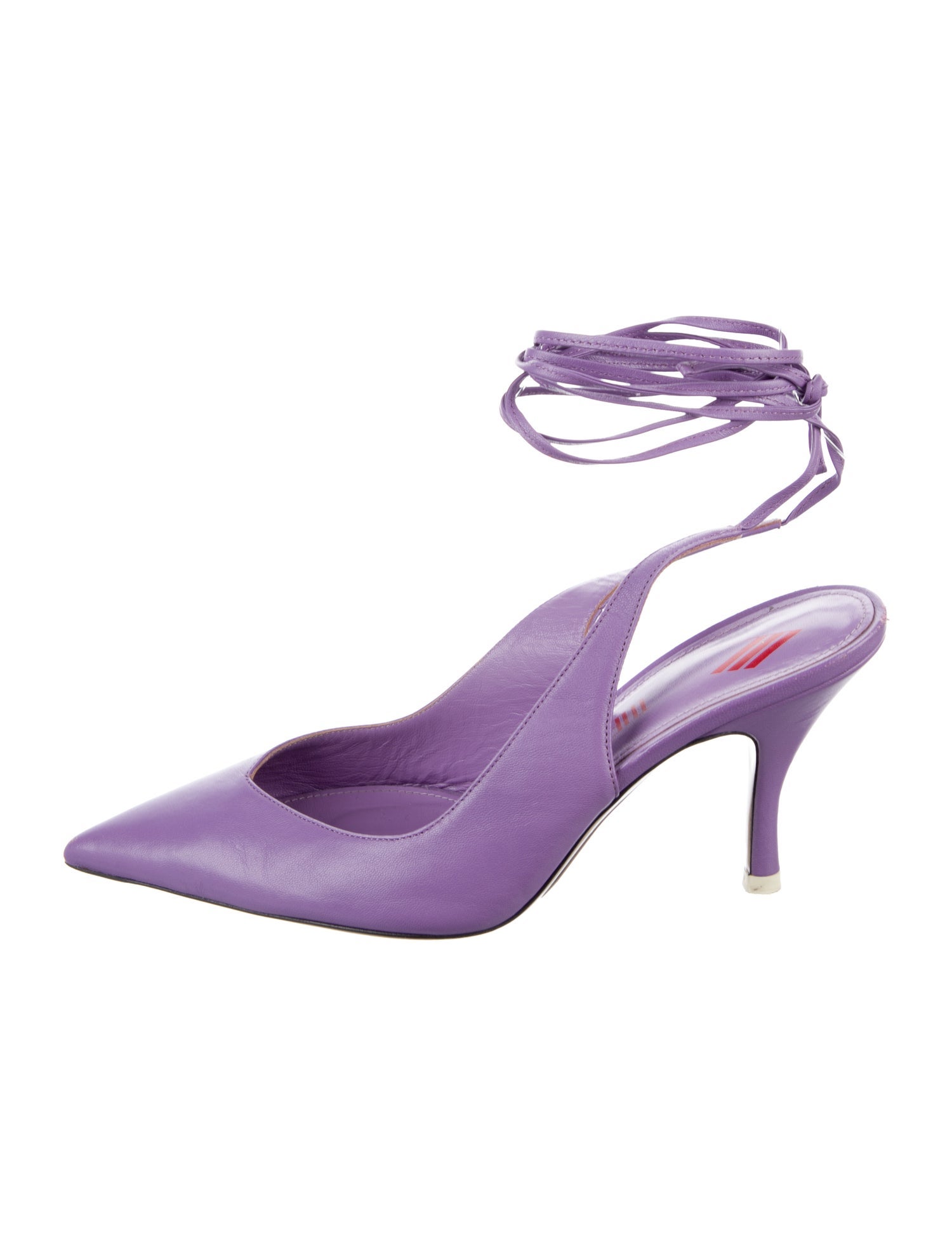 Attico Leather Slingback Pumps