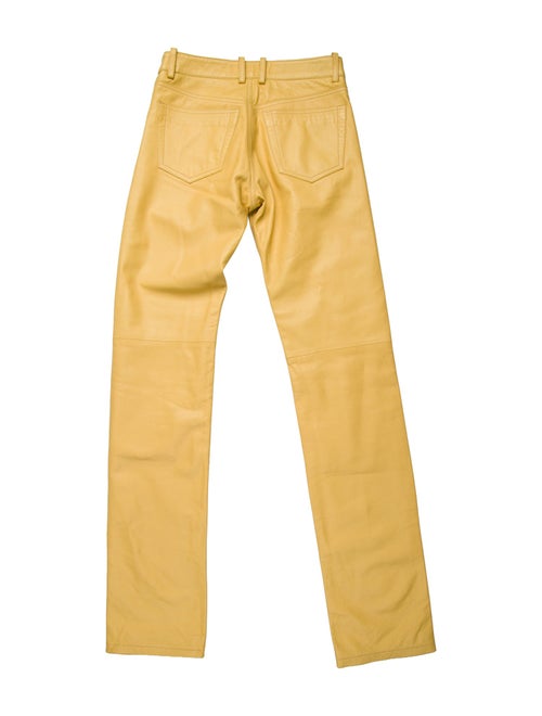 Attico Lamb Leather Straight Leg Pants