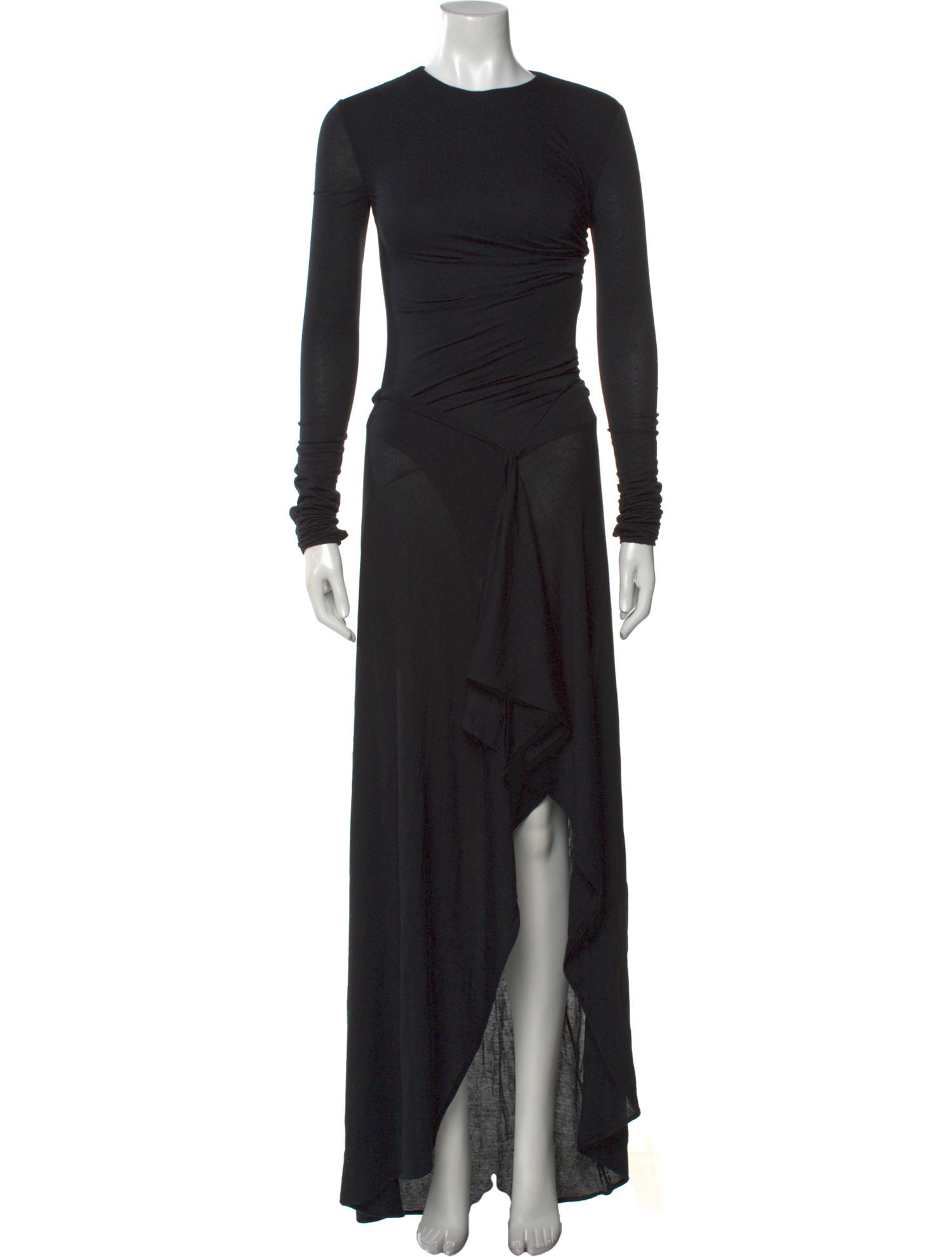 Attico Crew Neck Long Dress