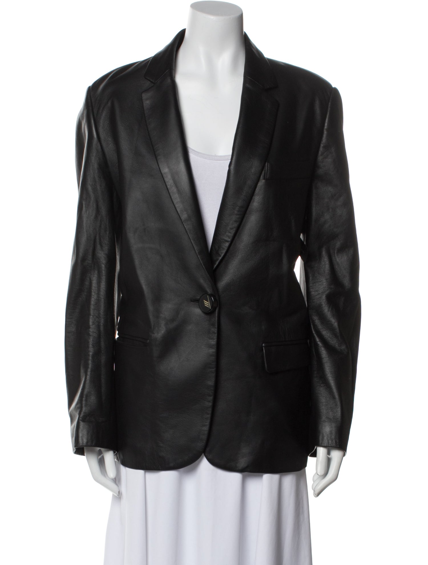 Attico Leather Blazer