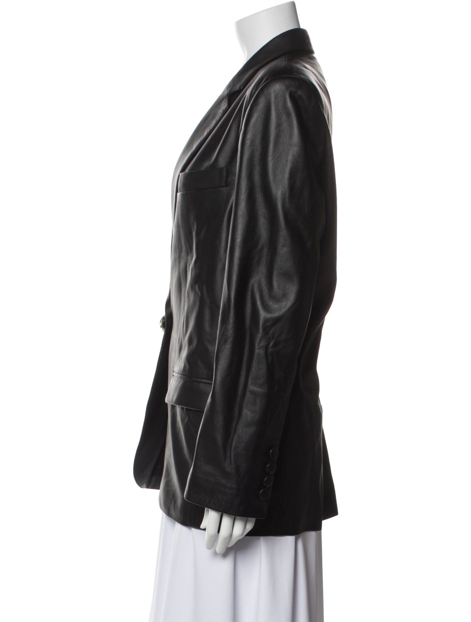 Attico Leather Blazer