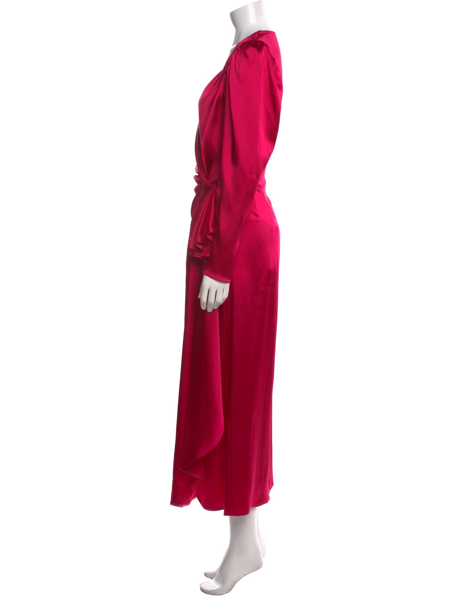 Attico V-Neck Long Dress