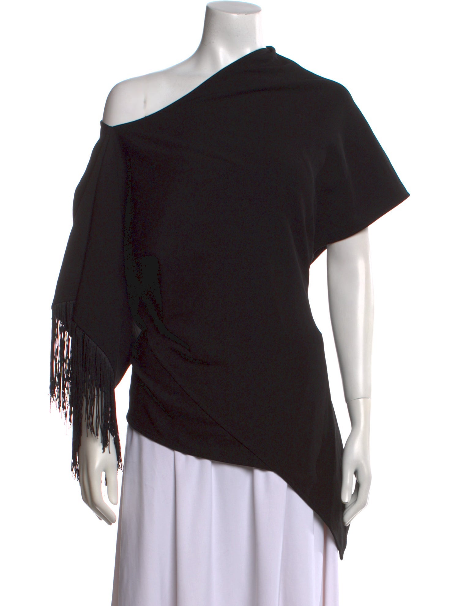 Attico One-Shoulder Short Sleeve Blouse