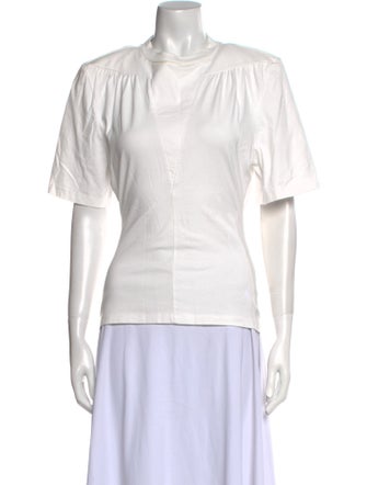 Attico Scoop Neck Short Sleeve T-Shirt