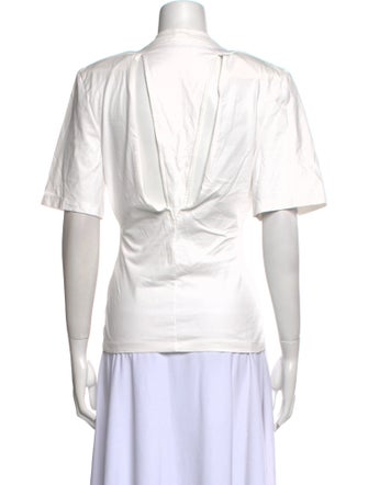 Attico Scoop Neck Short Sleeve T-Shirt