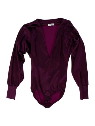 Attico V-Neck Long Sleeve Bodysuit