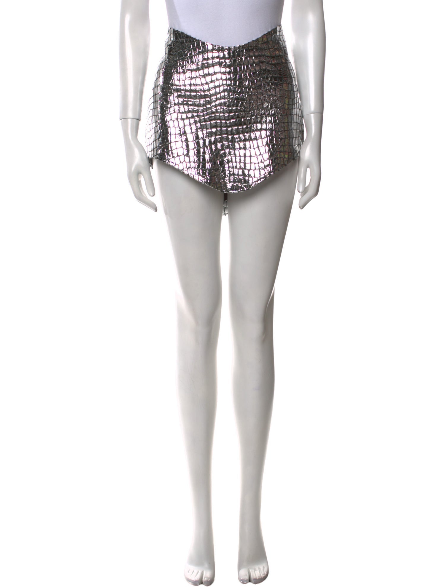 Attico Lamb Leather Mini Skirt