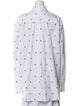 Attico Printed Long Sleeve Button-Up Top