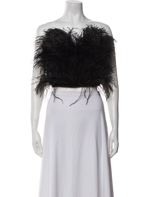 Attico Off-The-Shoulder Sleeveless Crop Top