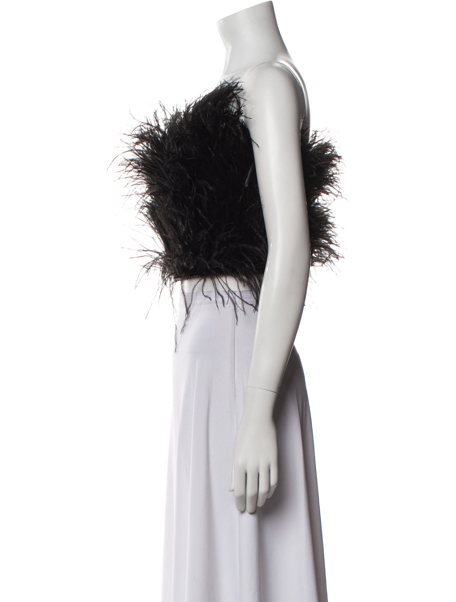 Attico Off-The-Shoulder Sleeveless Crop Top