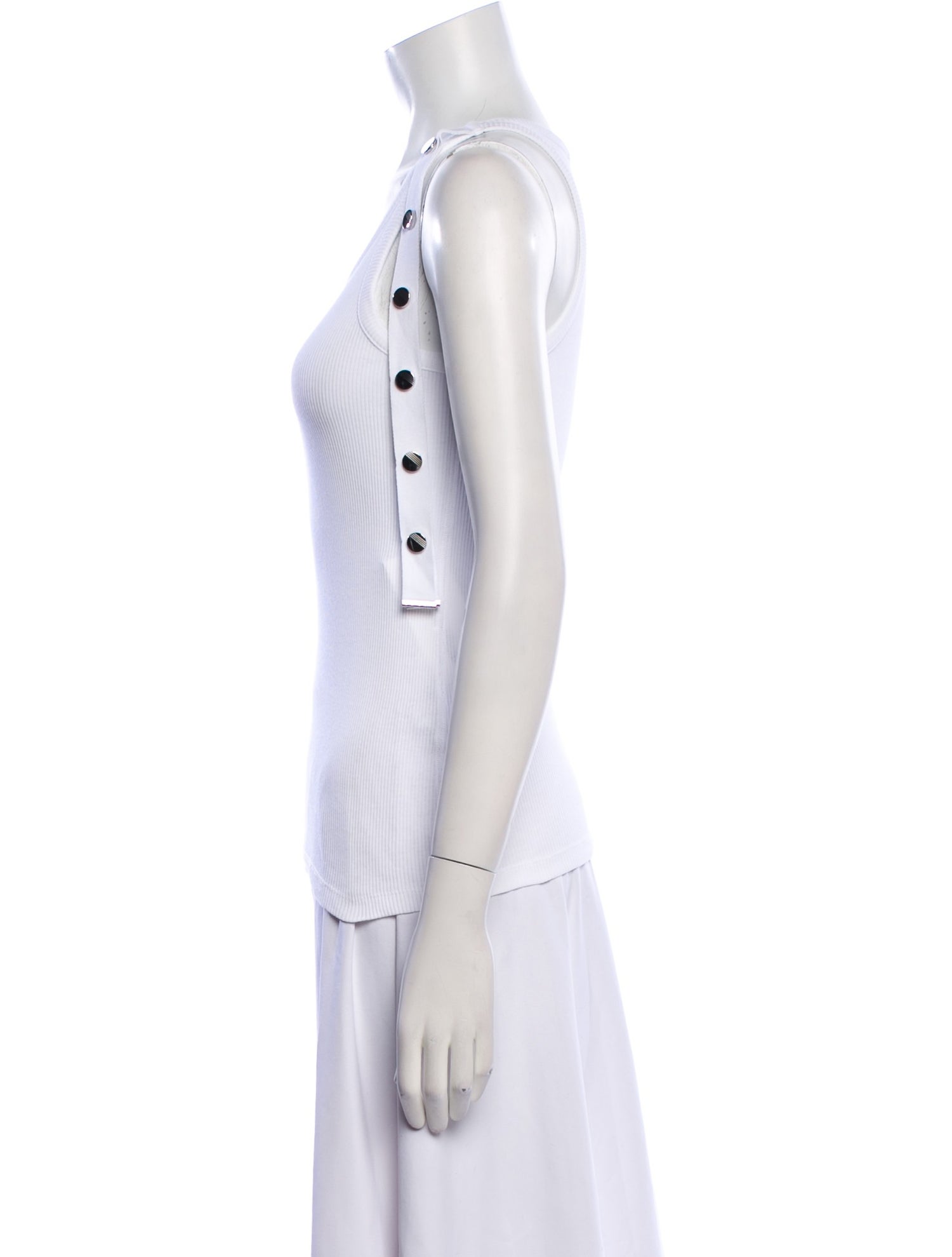 Attico Scoop Neck Sleeveless Top