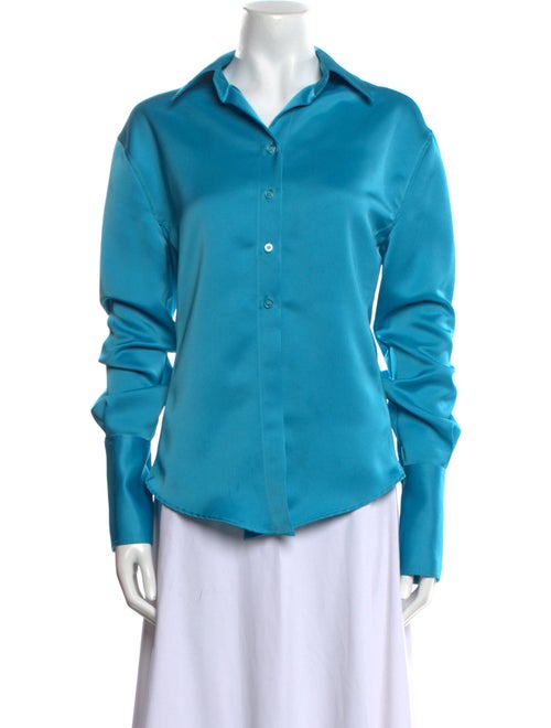 Attico Long Sleeve Button-Up Top