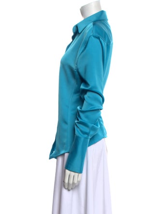 Attico Long Sleeve Button-Up Top