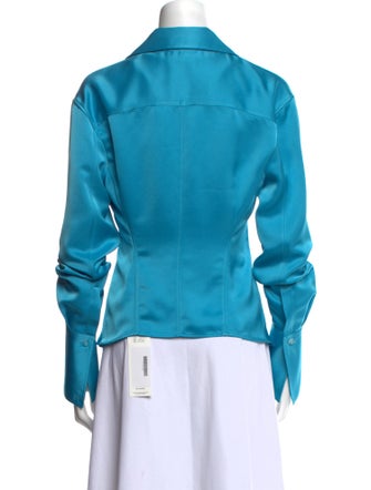 Attico Long Sleeve Button-Up Top