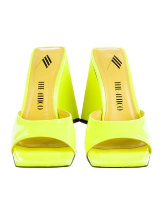 Attico Patent Leather Printed Slides