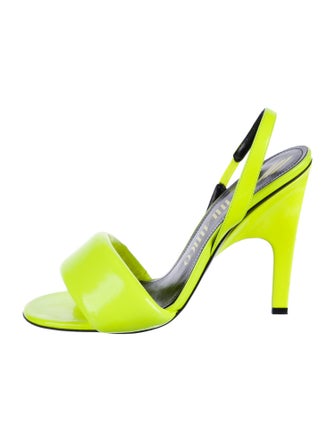 Attico Patent Leather Slingback Sandals