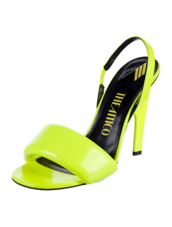 Attico Patent Leather Slingback Sandals