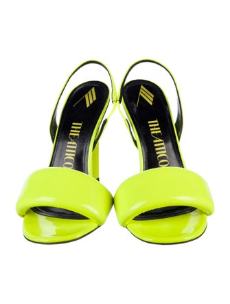 Attico Patent Leather Slingback Sandals