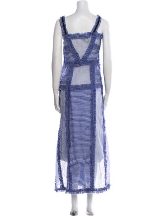 Attico Printed Scoop Neck Tunic