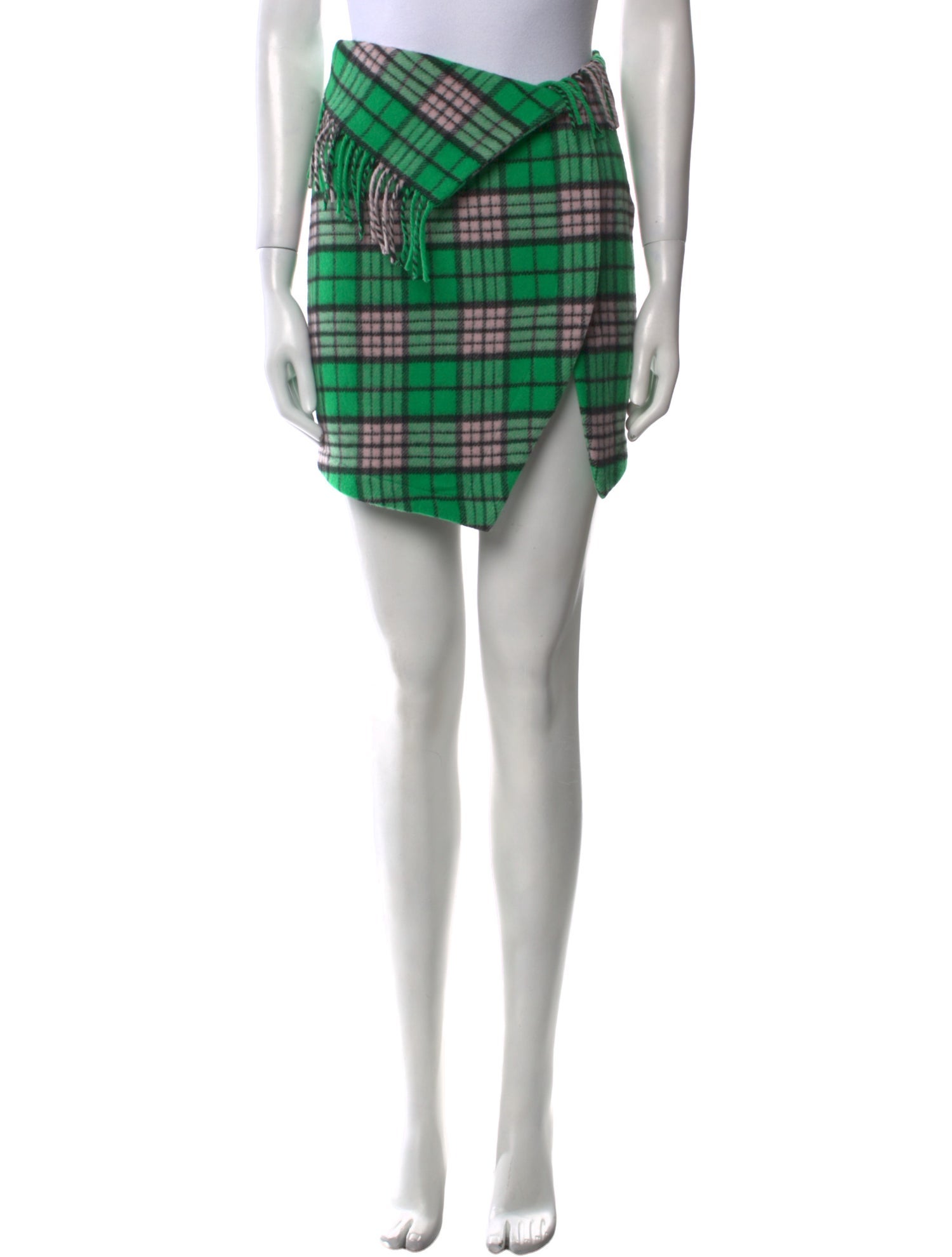 Attico Virgin Wool Mini Skirt