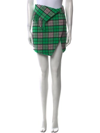 Attico Virgin Wool Mini Skirt