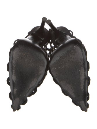 Attico Suede Crystal Embellishments Slingback Pumps