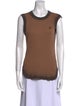 Attico Crew Neck Sleeveless Top