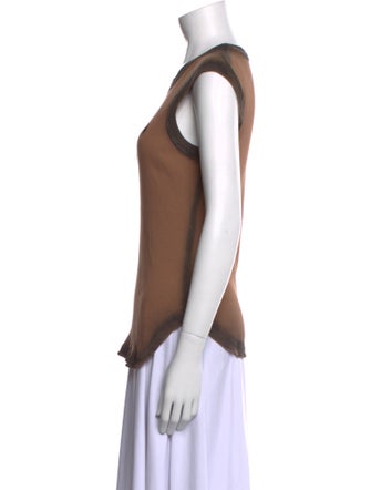 Attico Crew Neck Sleeveless Top