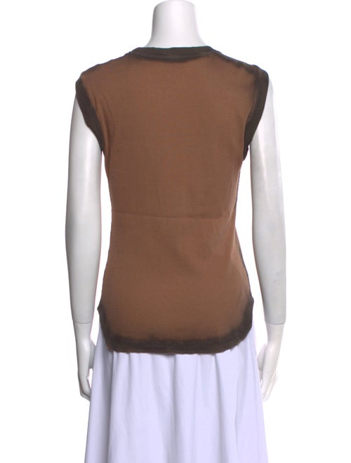 Attico Crew Neck Sleeveless Top
