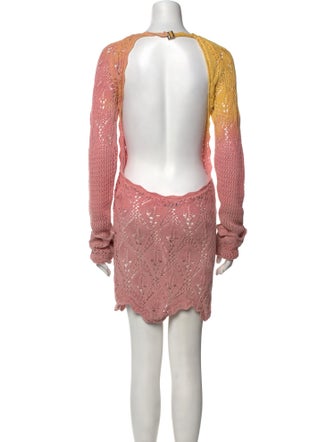 Attico Printed Knee-Length Dress