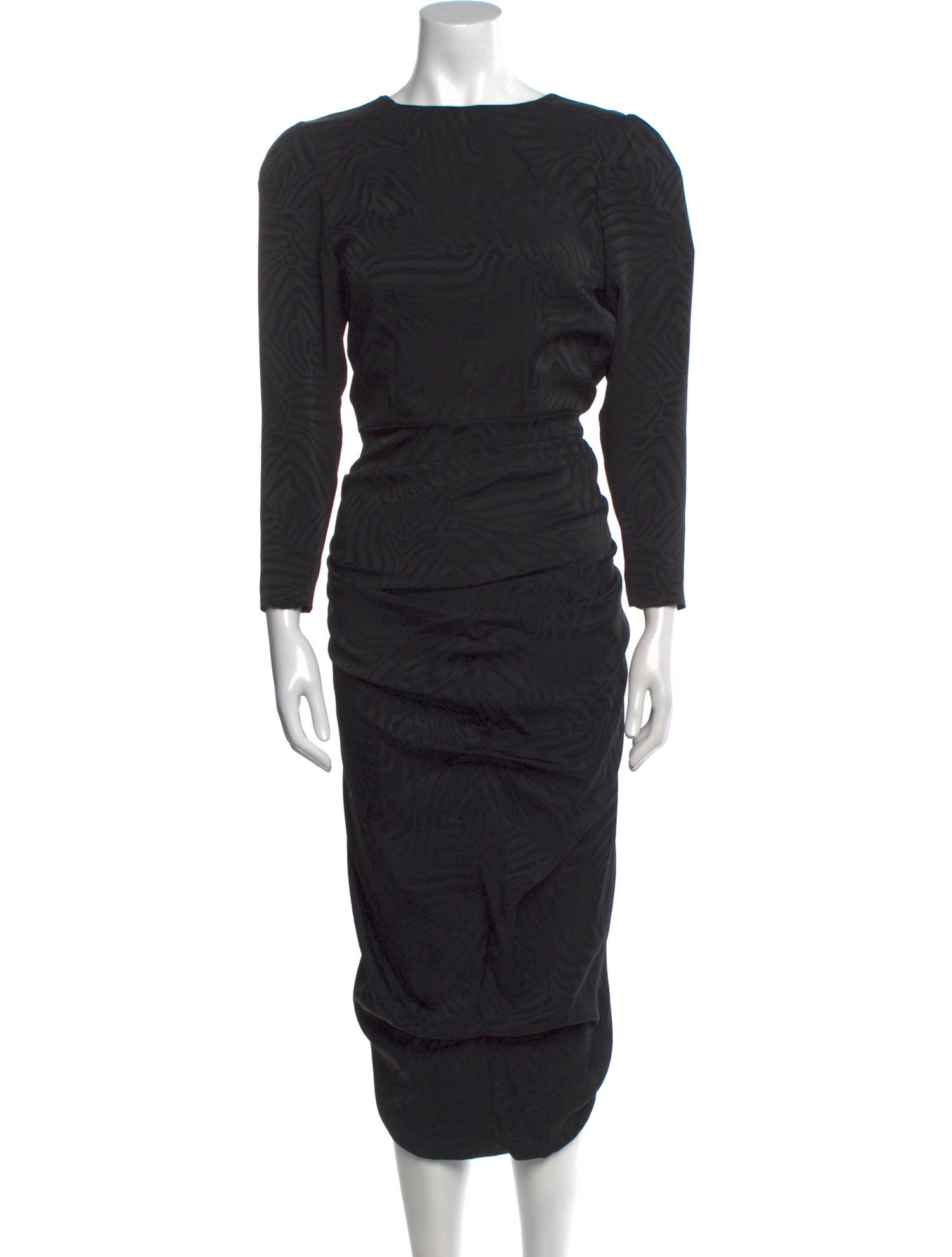 Attico Bateau Neckline Long Dress