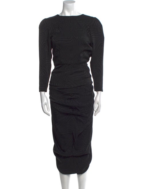 Attico Bateau Neckline Long Dress