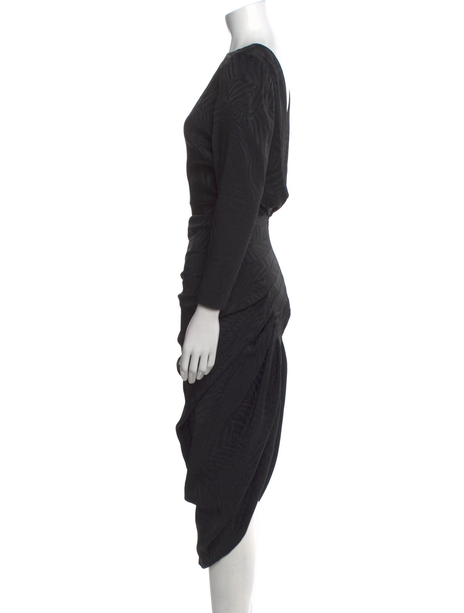 Attico Bateau Neckline Long Dress