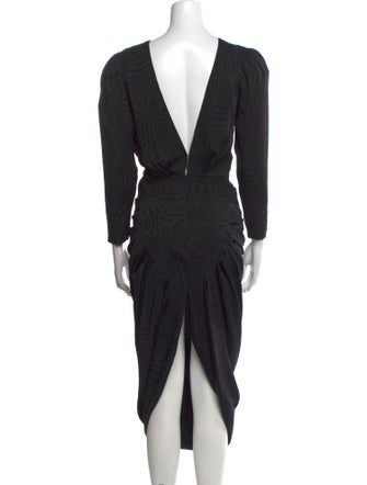 Attico Bateau Neckline Long Dress