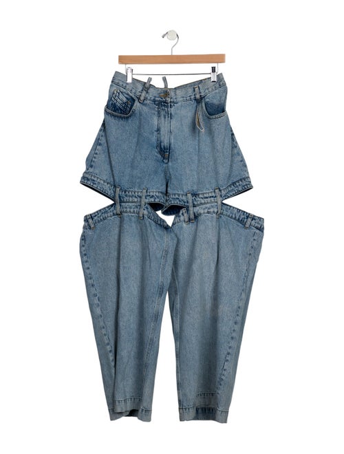 Attico High-Rise Wide Leg Jeans