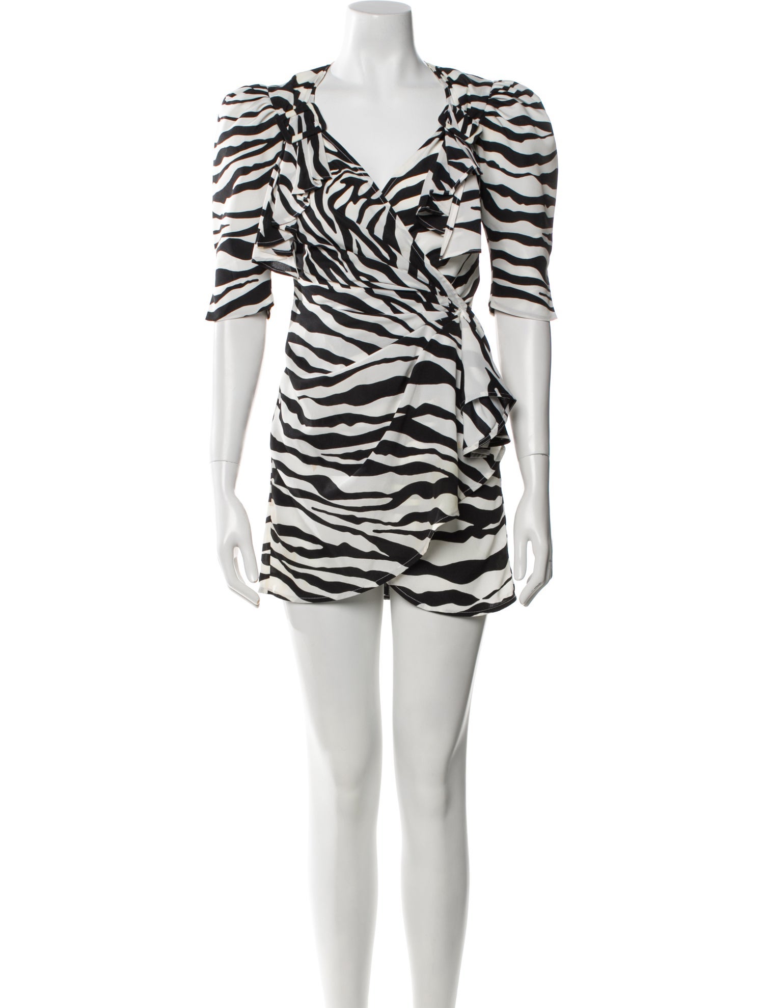 Attico Animal Print Mini Dress