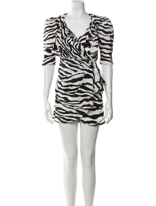 Attico Animal Print Mini Dress