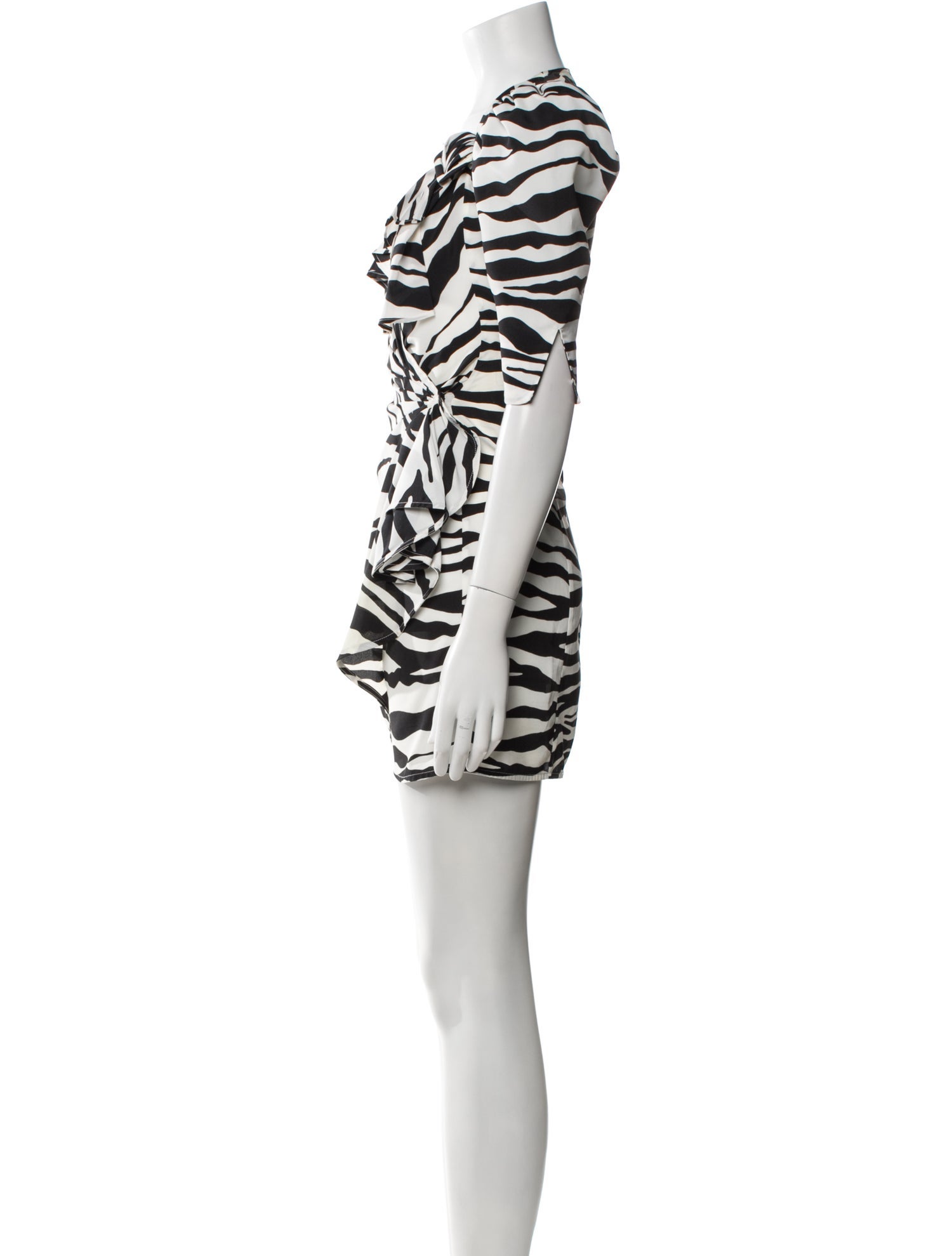 Attico Animal Print Mini Dress