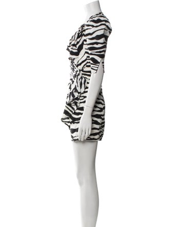 Attico Animal Print Mini Dress