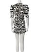 Attico Animal Print Mini Dress