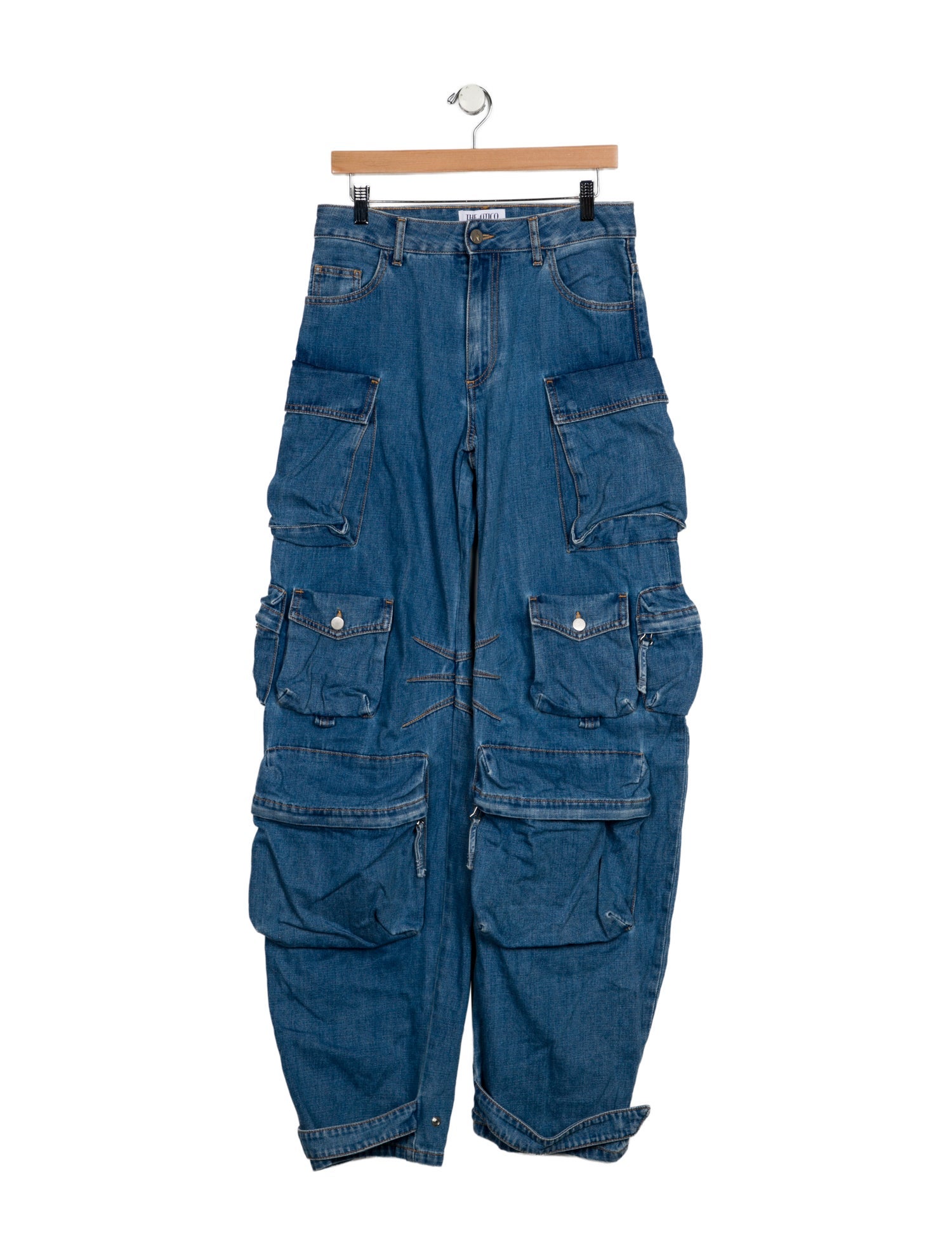 Attico High-Rise Straight Leg Jeans