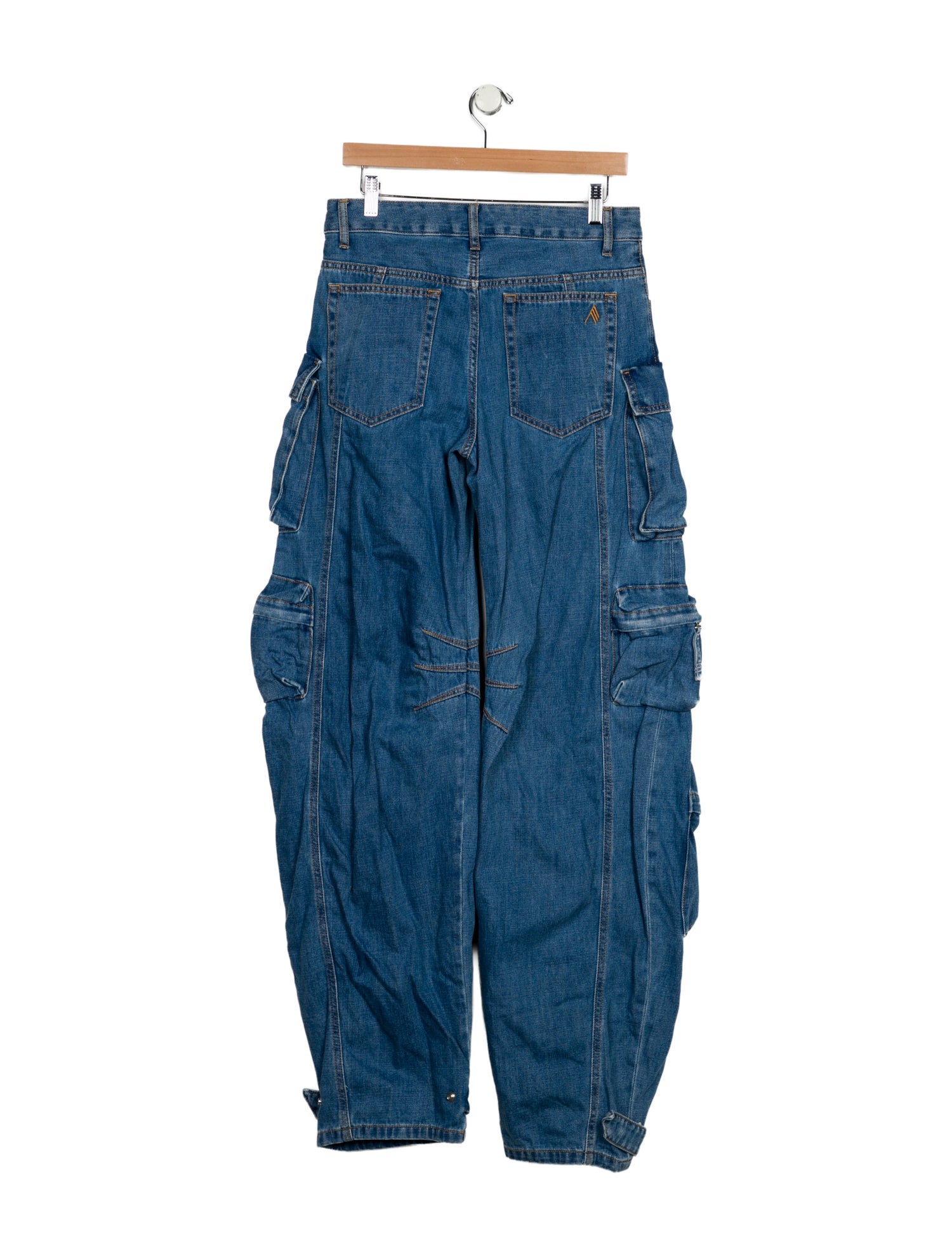 Attico High-Rise Straight Leg Jeans