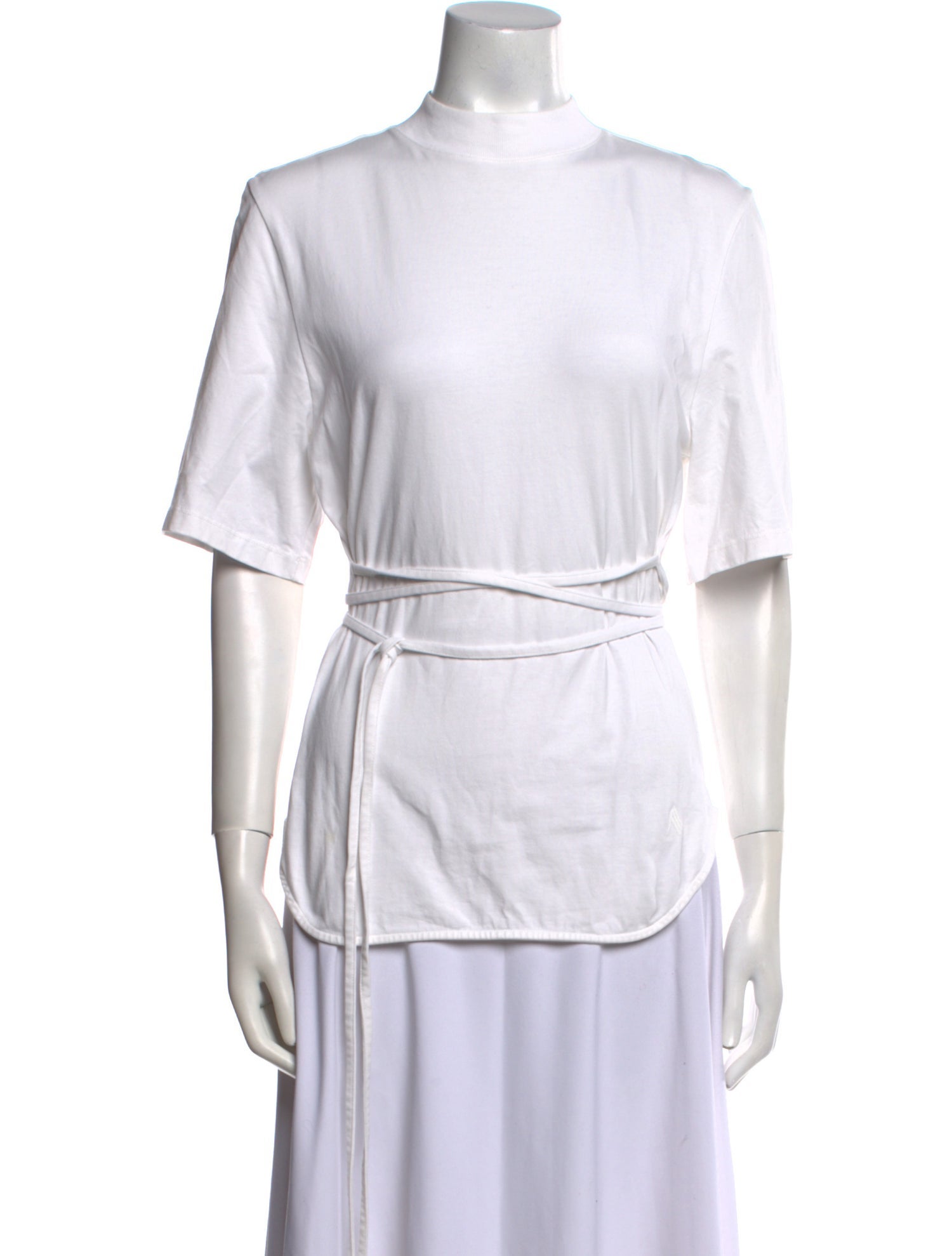 Attico Mock Neck Short Sleeve T-Shirt