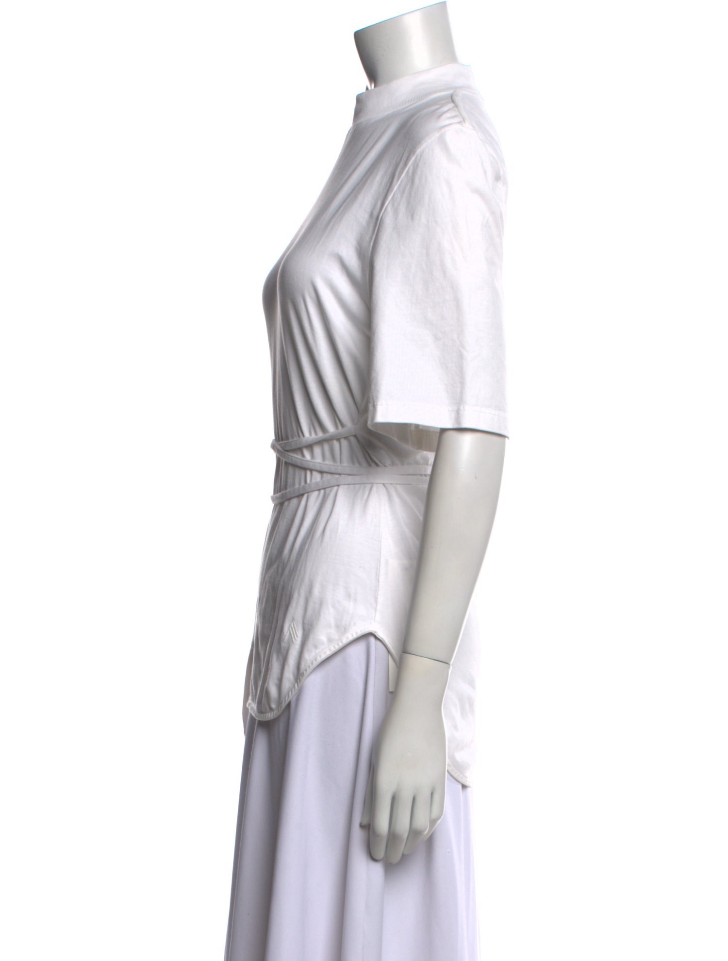 Attico Mock Neck Short Sleeve T-Shirt