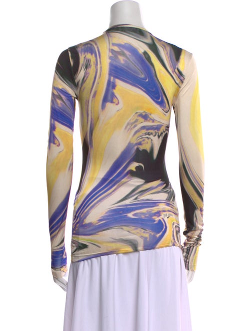 Attico Printed Crew Neck Tunic