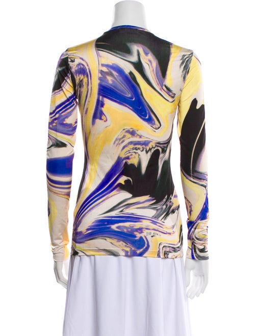 Attico Printed Crew Neck Top